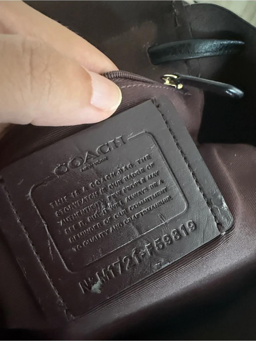 Coach Black Leather Derby Backpack Mini